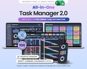 Task Manager Spreadsheet Dark Mode Team Task Tracker Google Sheets Excel Task Priority Matrix Kanban Board To Do List Weekly Schedule