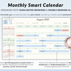Car Rental Booking Calendar Google Sheets Vehicle Reservation ...