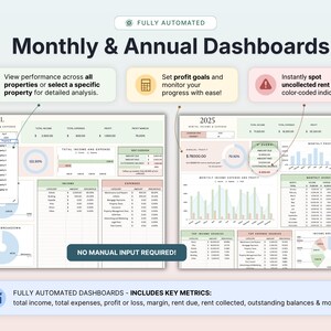 Rental Property Bookkeeping Google Sheets Landlord Spreadsheet Multi Property Income and Expense Tracker Excel Tenant Tracker Rent Payment image 6