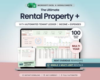 Rental Property Bookkeeping Google Sheets Landlord Spreadsheet Multi Property Income and Expense Tracker Excel Tenant Tracker Rent Payment