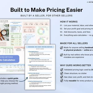 Product Pricing Calculator Spreadsheet Small Business Pricing Template Google Sheets Handmade Product Cost Calculator Excel Profit Margin image 3