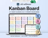 Kanban Board Task Tracker for Business Project Management Google Sheets Multi Project Planning Task Calendar Team Workflow Task Planner