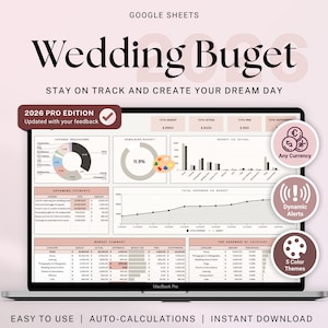 Wedding Budget Planner Google Sheets Honeymoon Budget Spreadsheet Wedding Expense Tracker Wedding Payment Tracker Wedding Finance Template