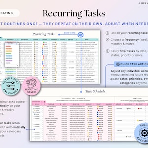 Task Tracker Spreadsheet to Do List Google Sheets Excel Work Organizer ...