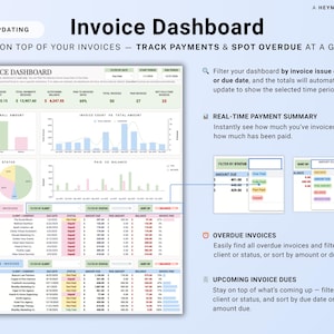 Invoice Tracker Google Sheets Excel Invoice Generator Spreadsheet Small Business Billing Payment Tracker Client Invoice Manager Invoicing image 7