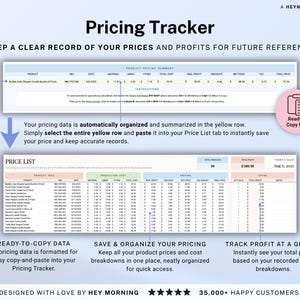 Product Pricing Calculator Spreadsheet Small Business Pricing Template Google Sheets Handmade Product Cost Calculator Excel Profit Margin image 6