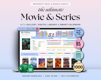 Liste des séries télévisées et des films à suivre Feuille de calcul Planificateur de divertissements Google Sheets Excel Films et séries télévisées Liste d'épisodes de la série Liste de souhaits Jeux vidéo