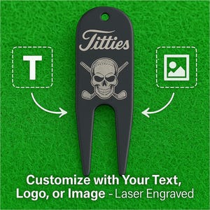 Personalized Golf Divot Tool: Laser Engraved Metal Ball Marker