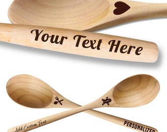 Custom Engraved Wooden Spoon: Personalized Kitchen Utensil