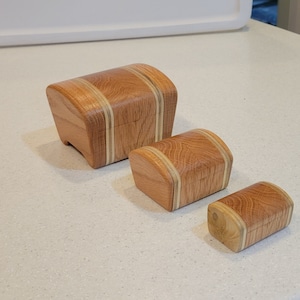 Nested Box Set, 3-piece, Red Oak with Ply Accent