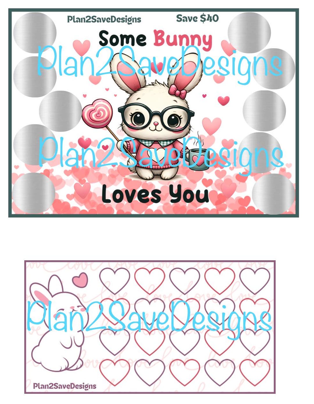 DIGITAL- Some Bunny Loves You DIY Scratch off and Mini Challenges Combo ...