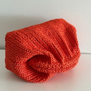 Handmade Crochet Raffia Clutch Bag,Small Medium Large Pouch Bag , Evening Knitted Luxury Clutch Bag Woven zdjęcie 6