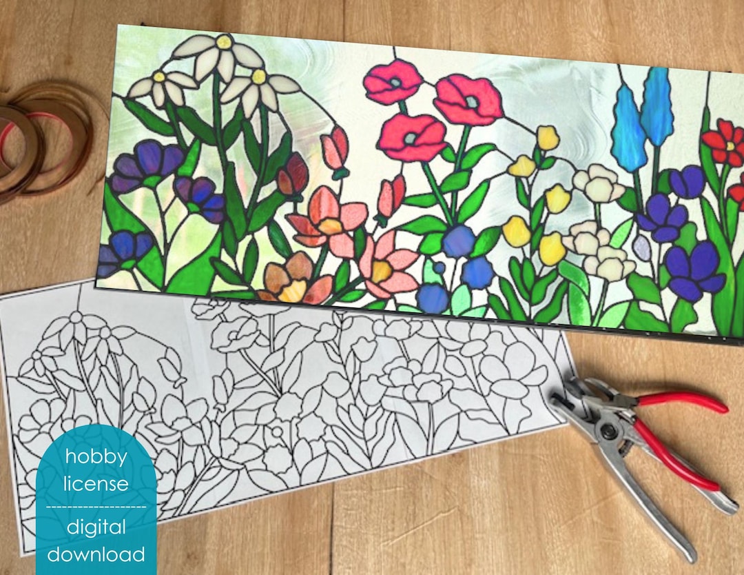 PATTERN * Spring Wildflower Stained Glass * Hobby License - Etsy