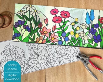 PATTERN * Spring Wildflower Stained Glass * Hobby License