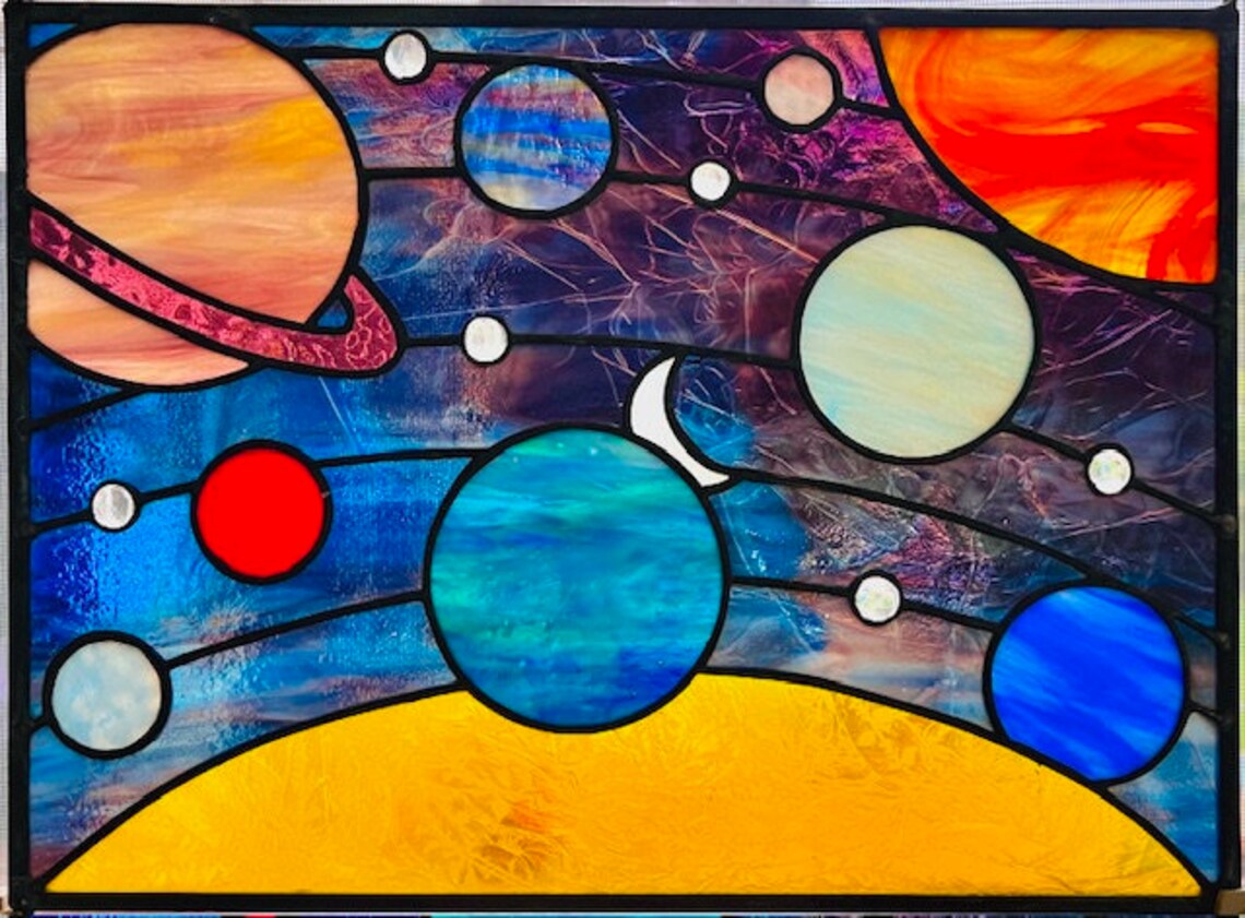 PATTERN * Solar System Stained Glass Pattern * Hobby - Etsy