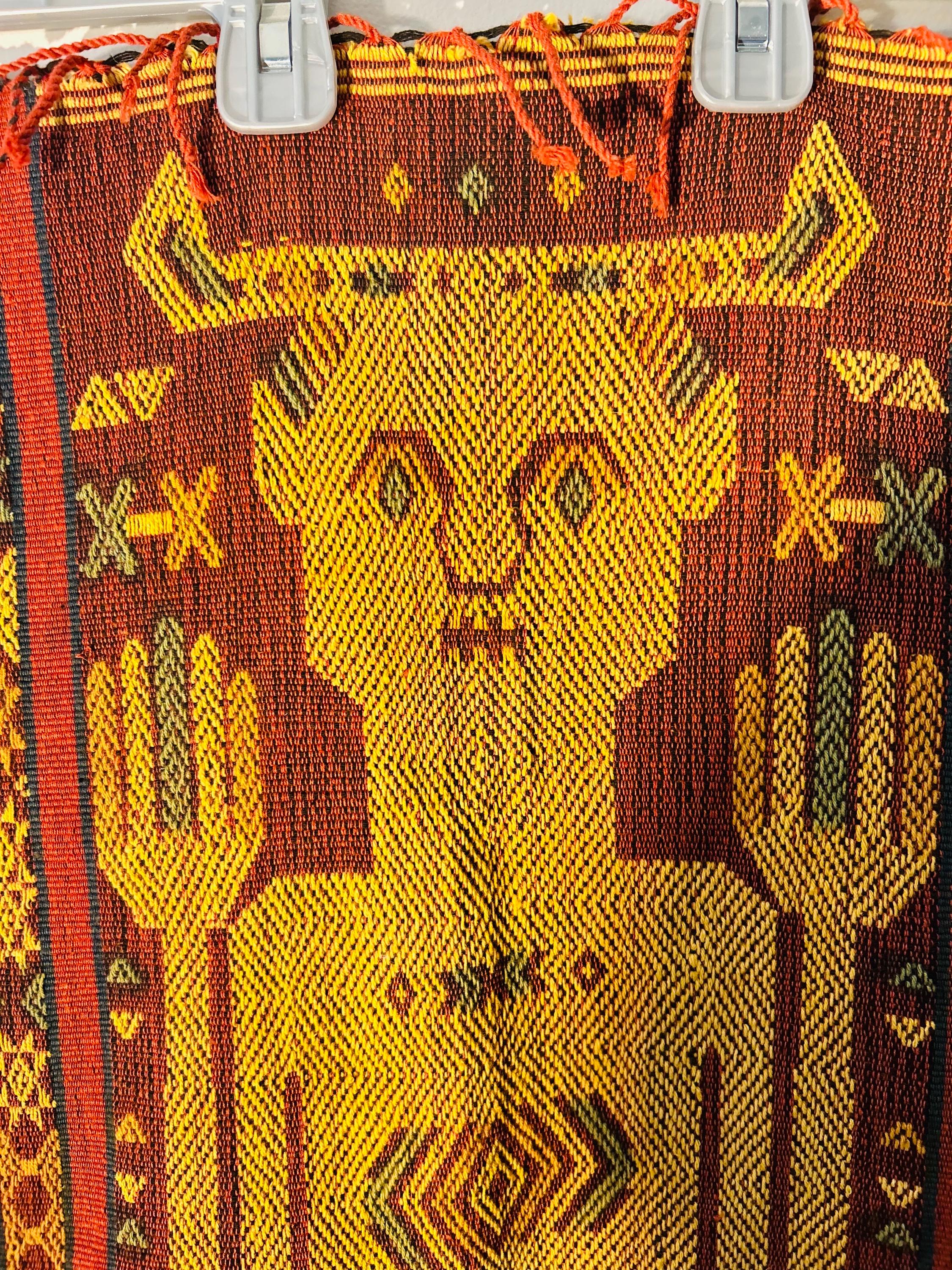 ヴィンテージ インドネシア スンバ島 イカット 手織り コットン