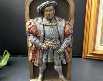 イギリスハンドメイドMarcus Designナイト騎士プラーク壁掛けビンテージ VTG Marcus Replicas Handmade Henry VIII 3D Wall Plaque – Made in