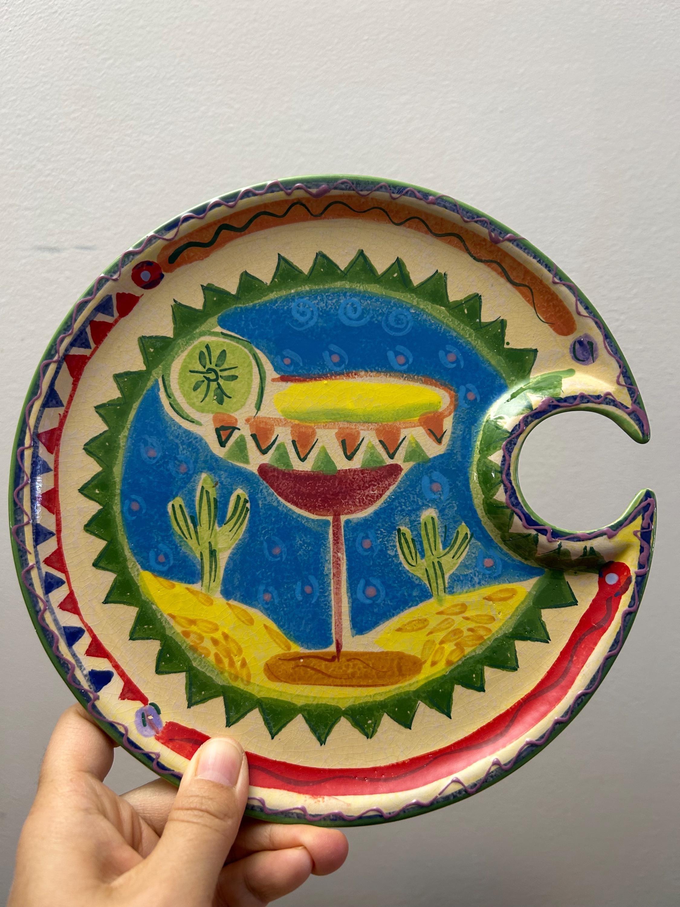 Ambiance Hand Painted Fiesta! by Farida Zamar Snacks Plates 8” Lot