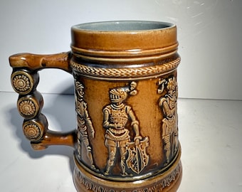 Boccale Da Birra In Legno Di Quercia - Capacit&agrave; 0,5L, Con Inserti In Acciaio