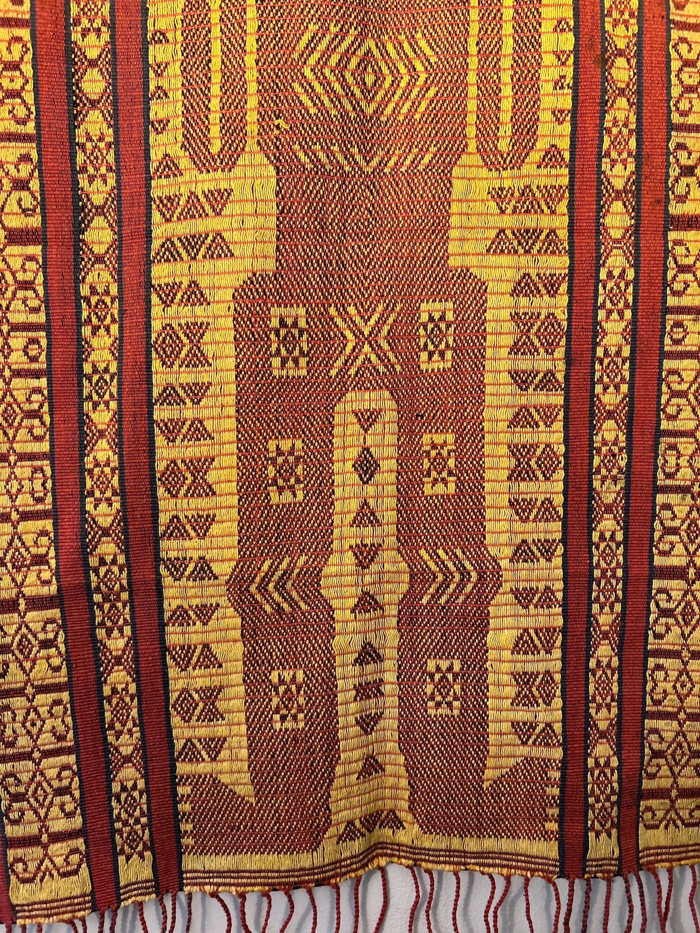 ヴィンテージ インドネシア スンバ島 イカット 手織り コットン