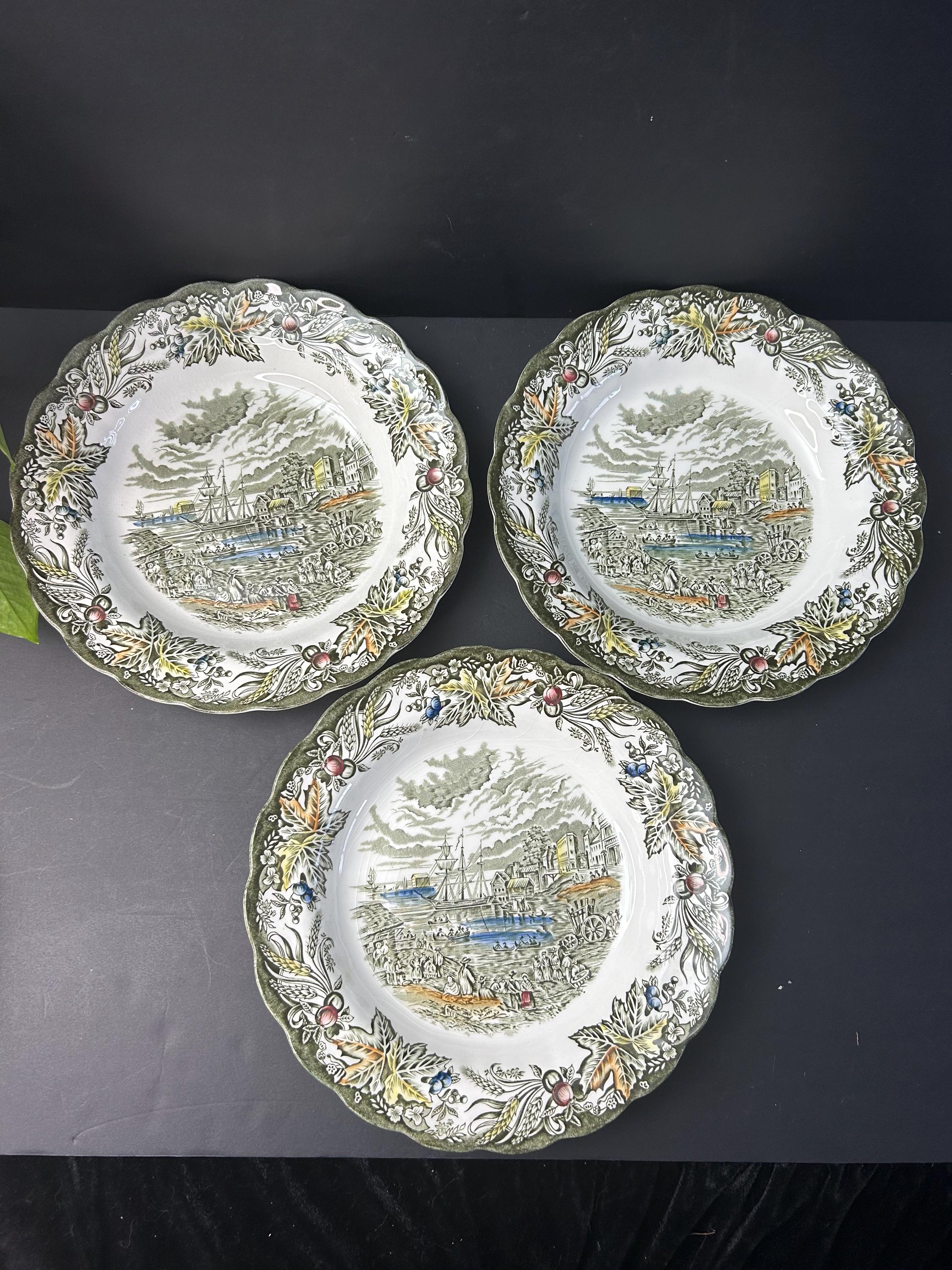 Set of 3 Vintage Ridgway Soup Plates – Fish Market Toronto Scene