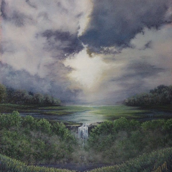 Anew by Tina M Morgan, original pastel on sanded surface, 7.5" x 10.5", unframed
