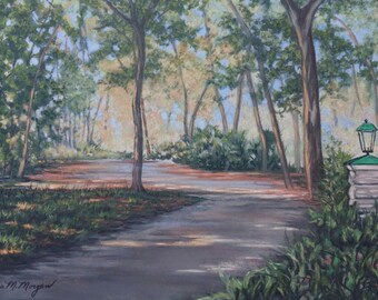 The Entrance by Tina M. Morgan, original pastel artwork on Fisher400 sanded, 8" x 12", unframed.
