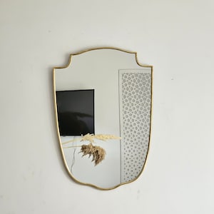 elegant Moroccan handmade brass wall mirror