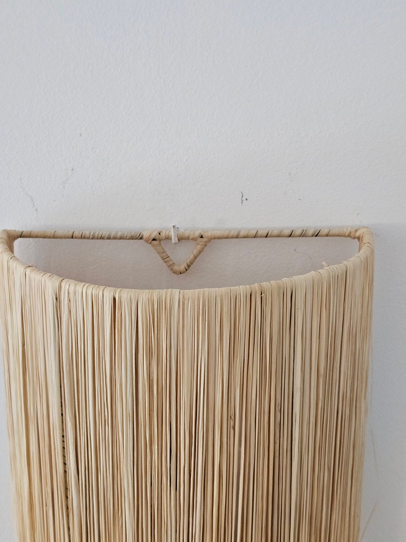 Handgjord Raffia Vägglampa: Marockansk Dekorbelysning bild 5