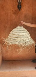 Straw ball pendant light, straw lampshade
