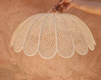 raffia pendant light , hanging lamp shade in raffia