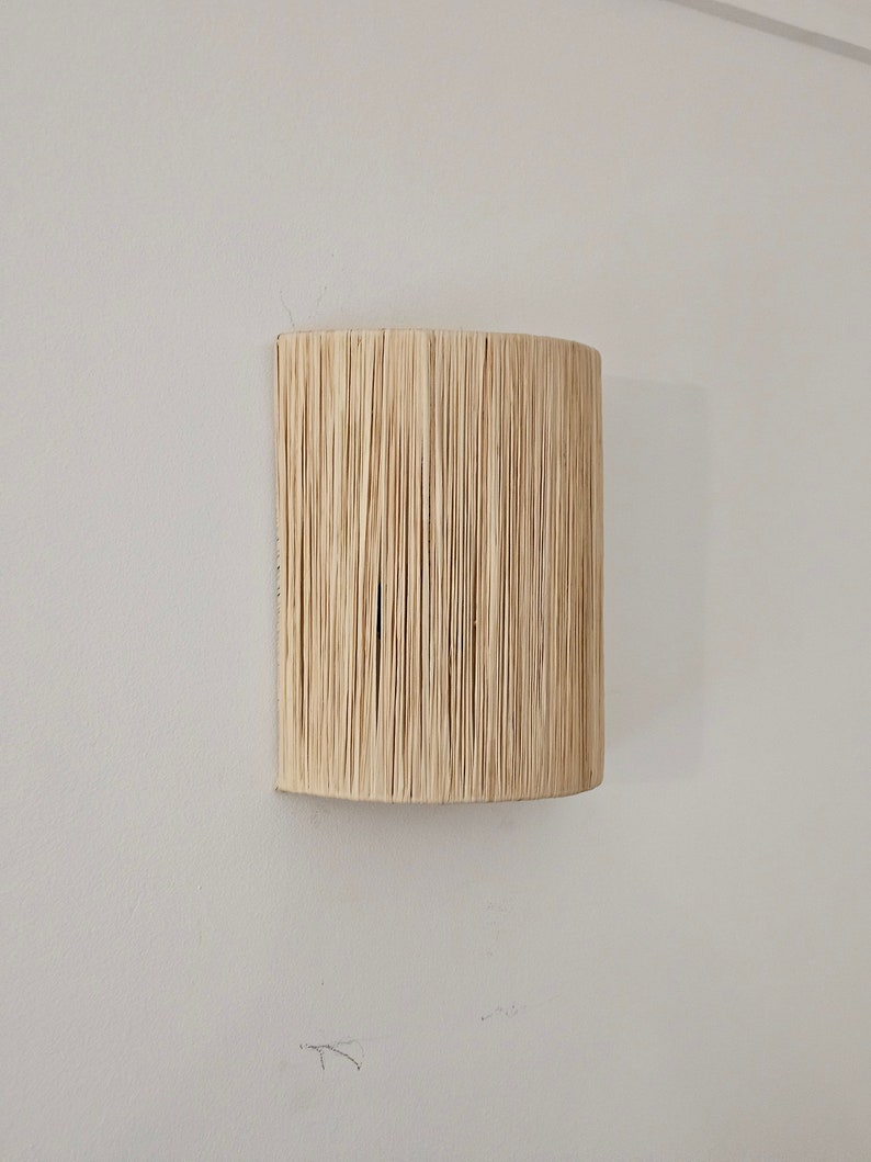 Handgjord Raffia Vägglampa: Marockansk Dekorbelysning bild 3