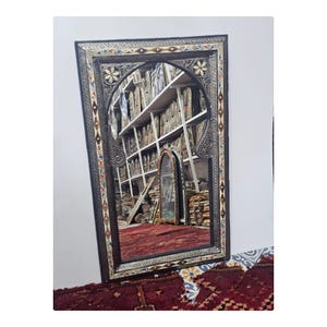 Handcrafted natural inlay Mirror  - Unique Traditional Moroccan Piece