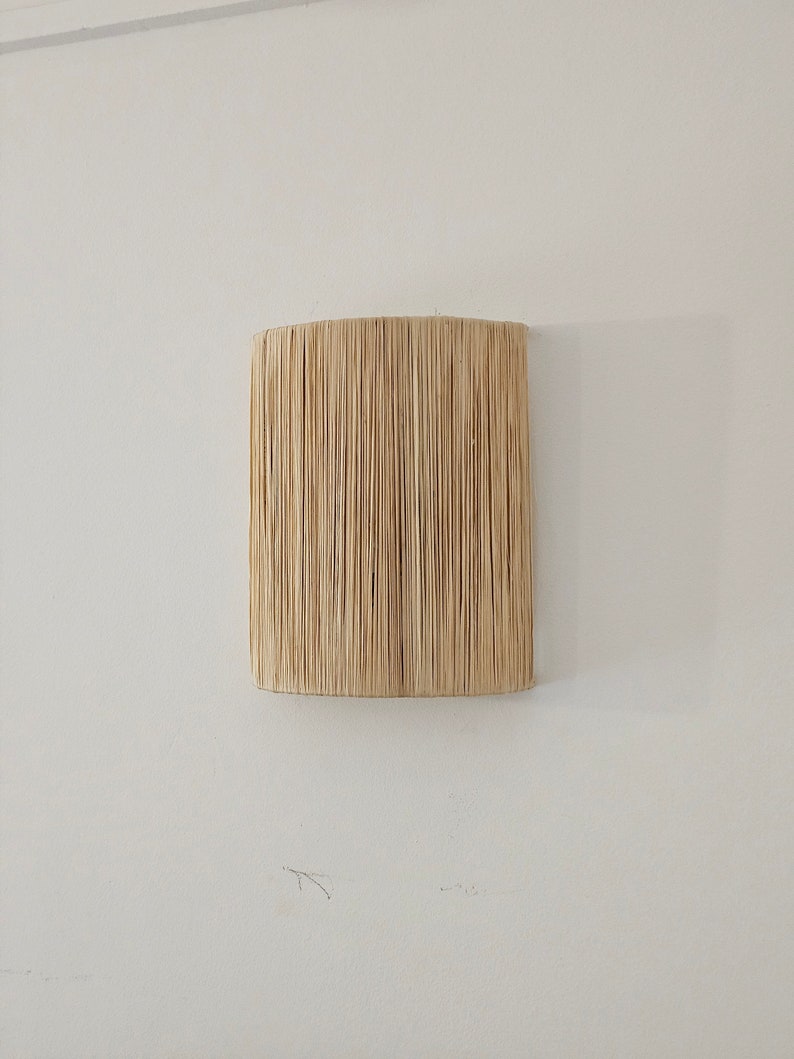 Handgjord Raffia Vägglampa: Marockansk Dekorbelysning bild 4