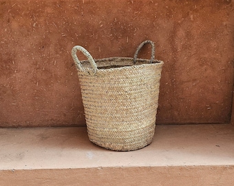 Panier rond avec pompons idéal pour tout rangement