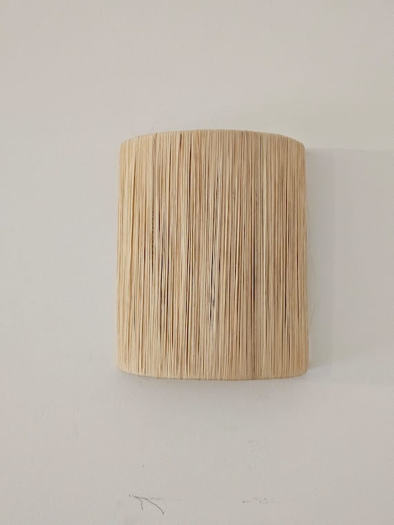 Handcrafted Raffia Wall Sconce: Moroccan Decor Lighting