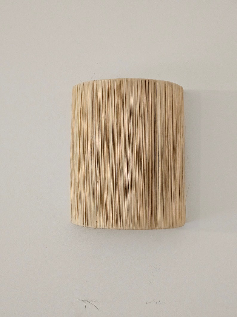Handgjord Raffia Vägglampa: Marockansk Dekorbelysning bild 1