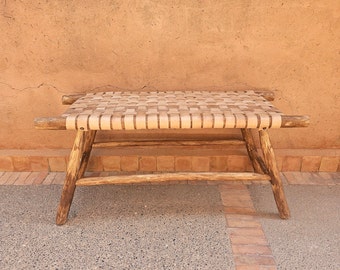 Banc marocain en cuir