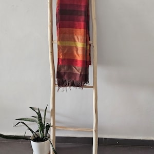 Decorative Wooden Ladder: A Stylish Towel Storage Solution