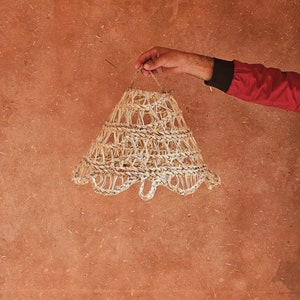 Straw boho pendant light, straw lampshade