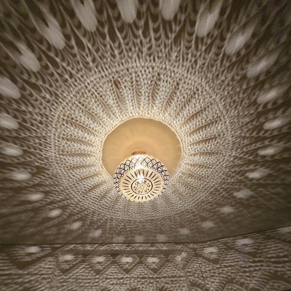 Moroccan brass pendant light