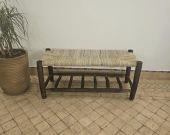 Banco de madera con almacenamiento integrado