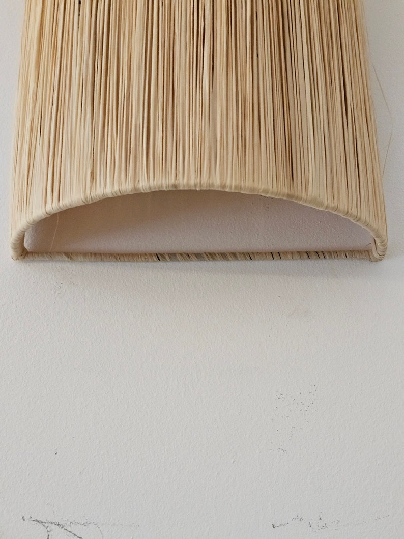 Handgjord Raffia Vägglampa: Marockansk Dekorbelysning bild 6