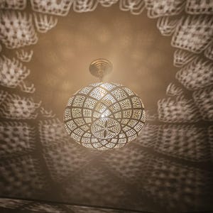 Moroccan brass pendant light