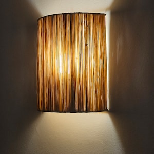 Handgjord Raffia Vägglampa: Marockansk Dekorbelysning bild 7