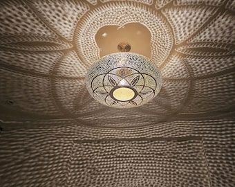 Moroccan brass pendant light