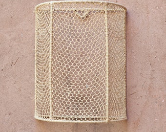 Honeycomb Raffia Wall Sconce: Moroccan Decor Lighting
