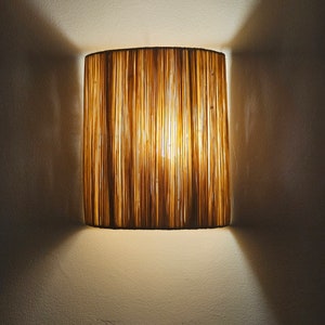 Handgjord Raffia Vägglampa: Marockansk Dekorbelysning bild 2