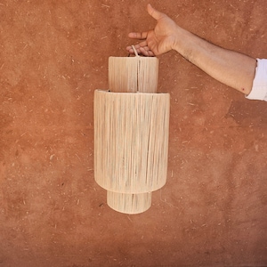 raffia pendant light , hanging lamp shade in raffia