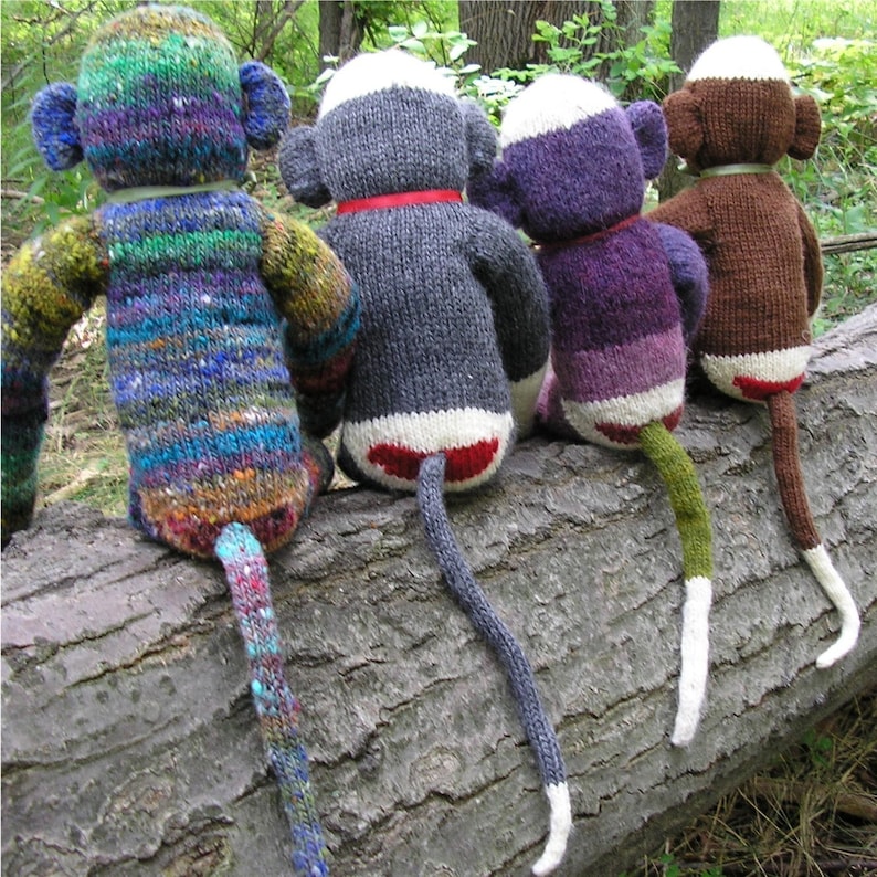 Sock Monkey Knitting Pattern PDF | Etsy